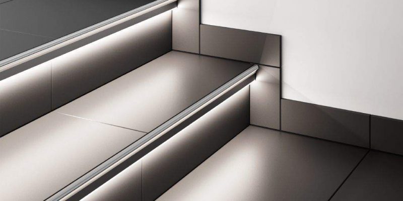 schluter, rekomplett, profily, hrany, schody, led