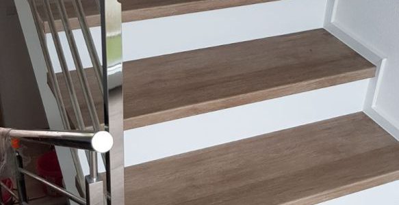 schody, schody na mieru, schodisko na mieru, samonosne schody, realizacia schodiska, sklenené zabradlie, kovové zábradlie, rekomplett, trnava, rekonštrukcia bytu